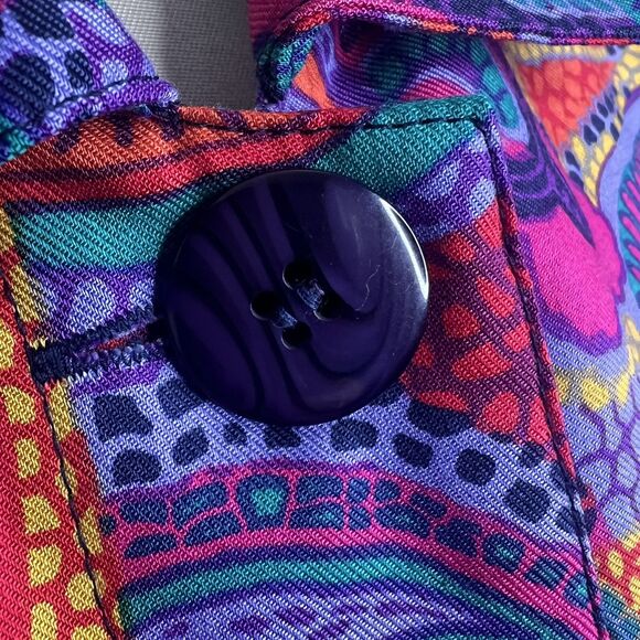 Vintage Evan Picone Sport Jacket Womens L Casual Paisley 1980s Korea - Picture 6 of 15